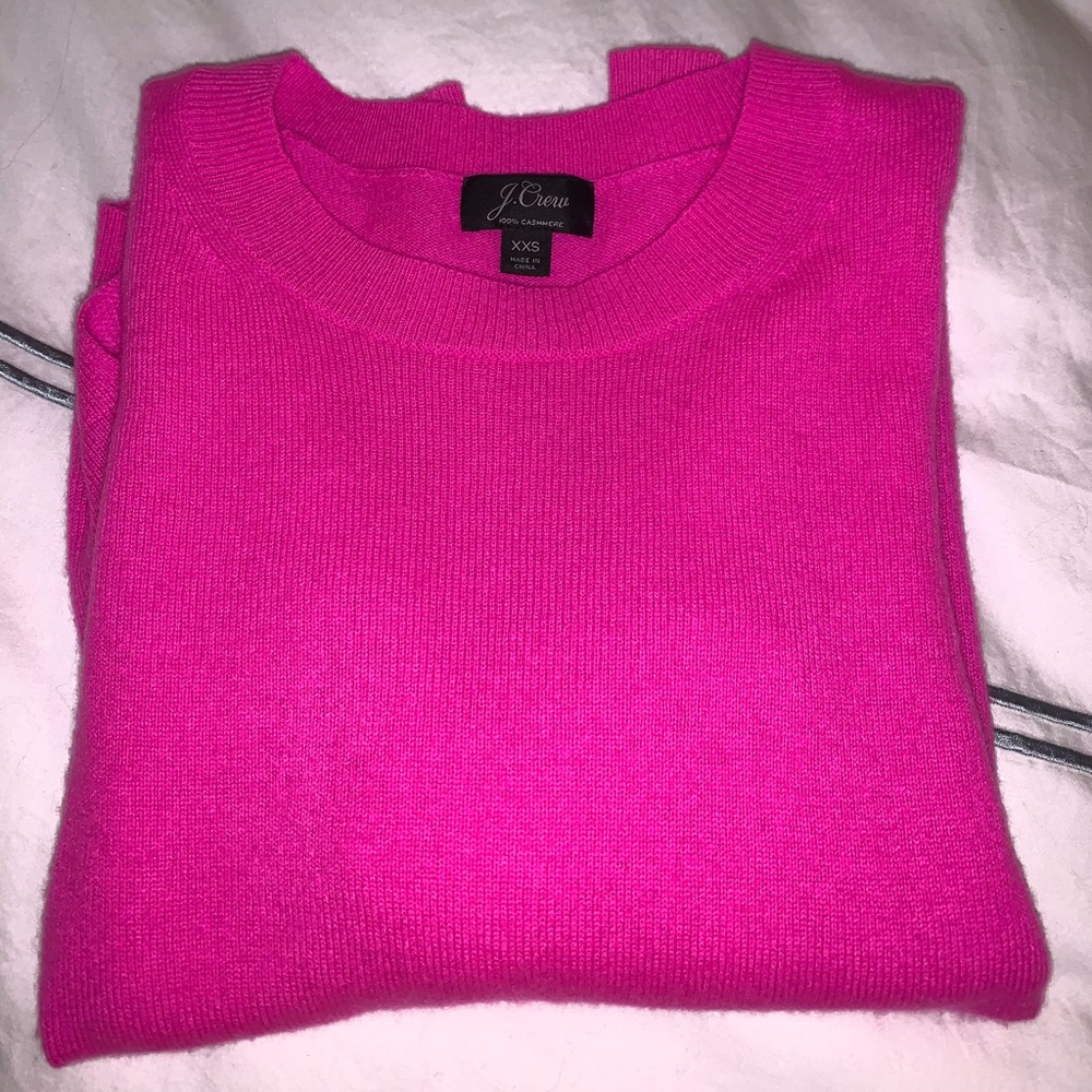 j-crew pink sweater